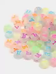 Светящиеся в темноте бусины с буквами