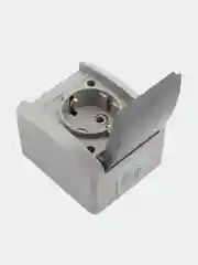 Розетка одноместная KRANZ INDUSTRIAL, IP54, керамика, с заземлением, серая