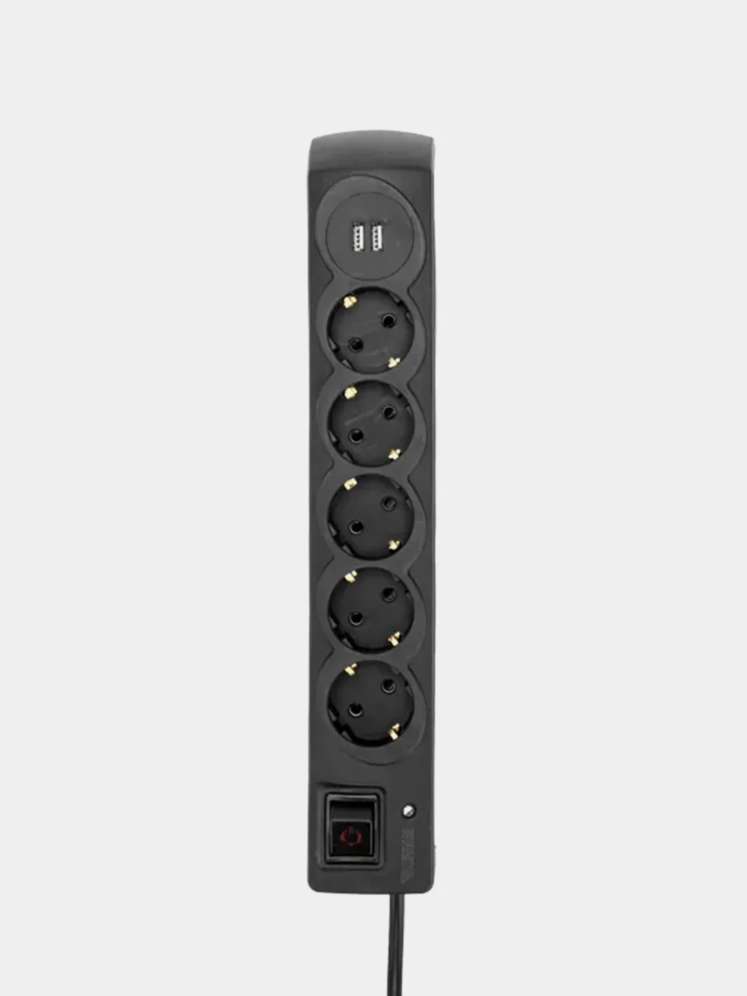 Фильтр сетевой KRANZ, 5 гнезд, 3 м, 3 х 1,5 мм, с автовыключением, 2 USB, черный