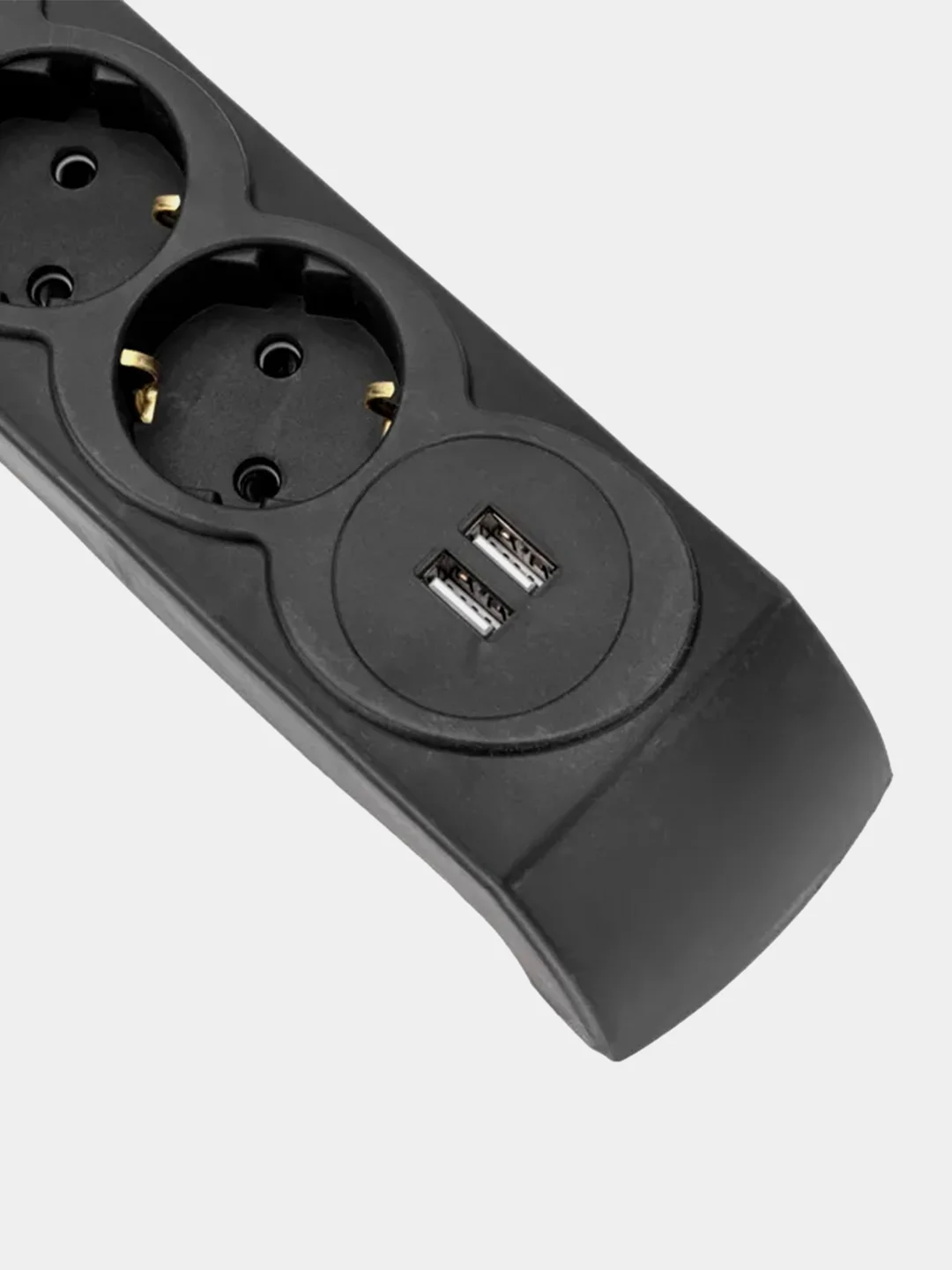 Фильтр сетевой KRANZ, 5 гнезд, 3 м, 3 х 1,5 мм, с автовыключением, 2 USB, черный