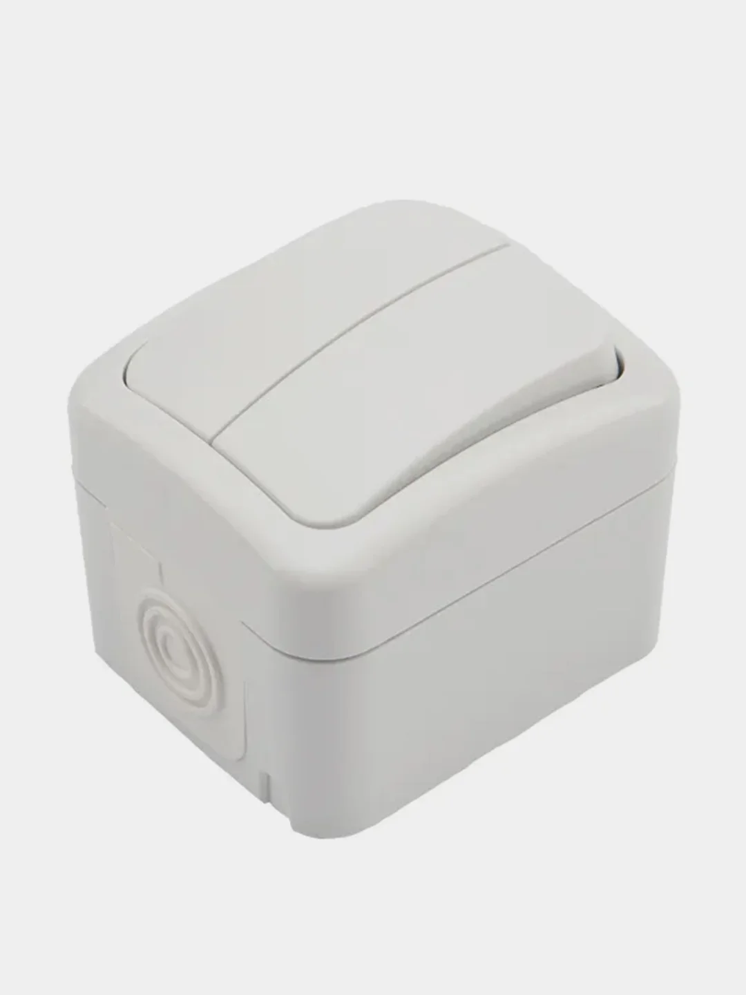 Выключатель двухклавишный KRANZ Mini OG OG, IP54, открытой установки, белый