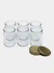 Банка стеклянная СКО 0.5 л - 6 шт, 10 крышек СКО 1-82 (жесть)