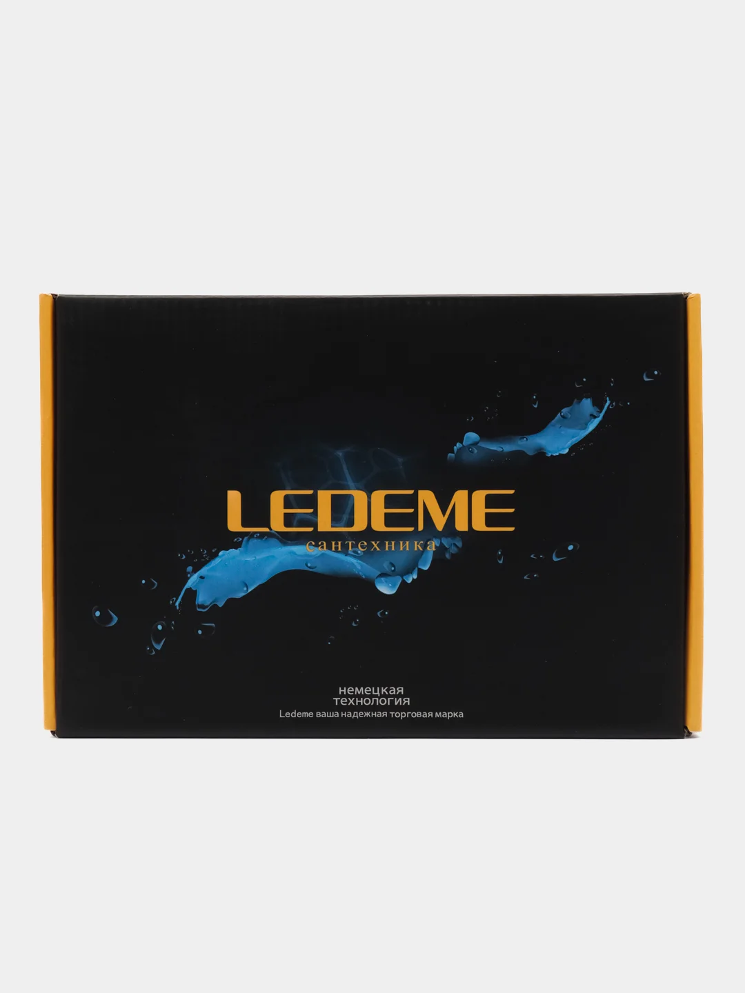 Черный смеситель  для умывальника латунный Ledeme L1099