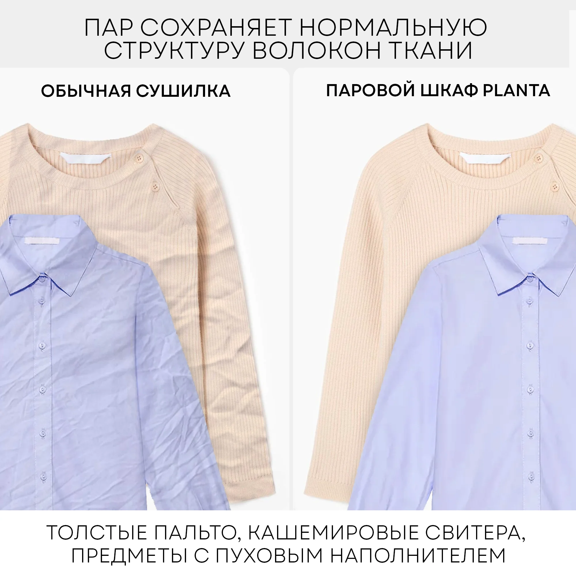 Паровой сушильный шкаф PLANTA 3 в 1 PL-GC100: отпаривание, дезинфекция одежды и обуви