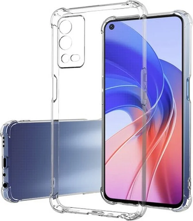Чехол для OPPO A55 4G, с усиленными углами, силиконовый, прозрачный