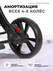 Тёмно-серый коляска для новорожденных, трансформер 2 в 1, Aimile Original Autumn