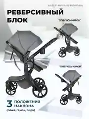 Тёмно-серый коляска для новорожденных, трансформер 2 в 1, Aimile Original Autumn