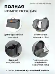 Тёмно-серый коляска для новорожденных, трансформер 2 в 1, Aimile Original Autumn