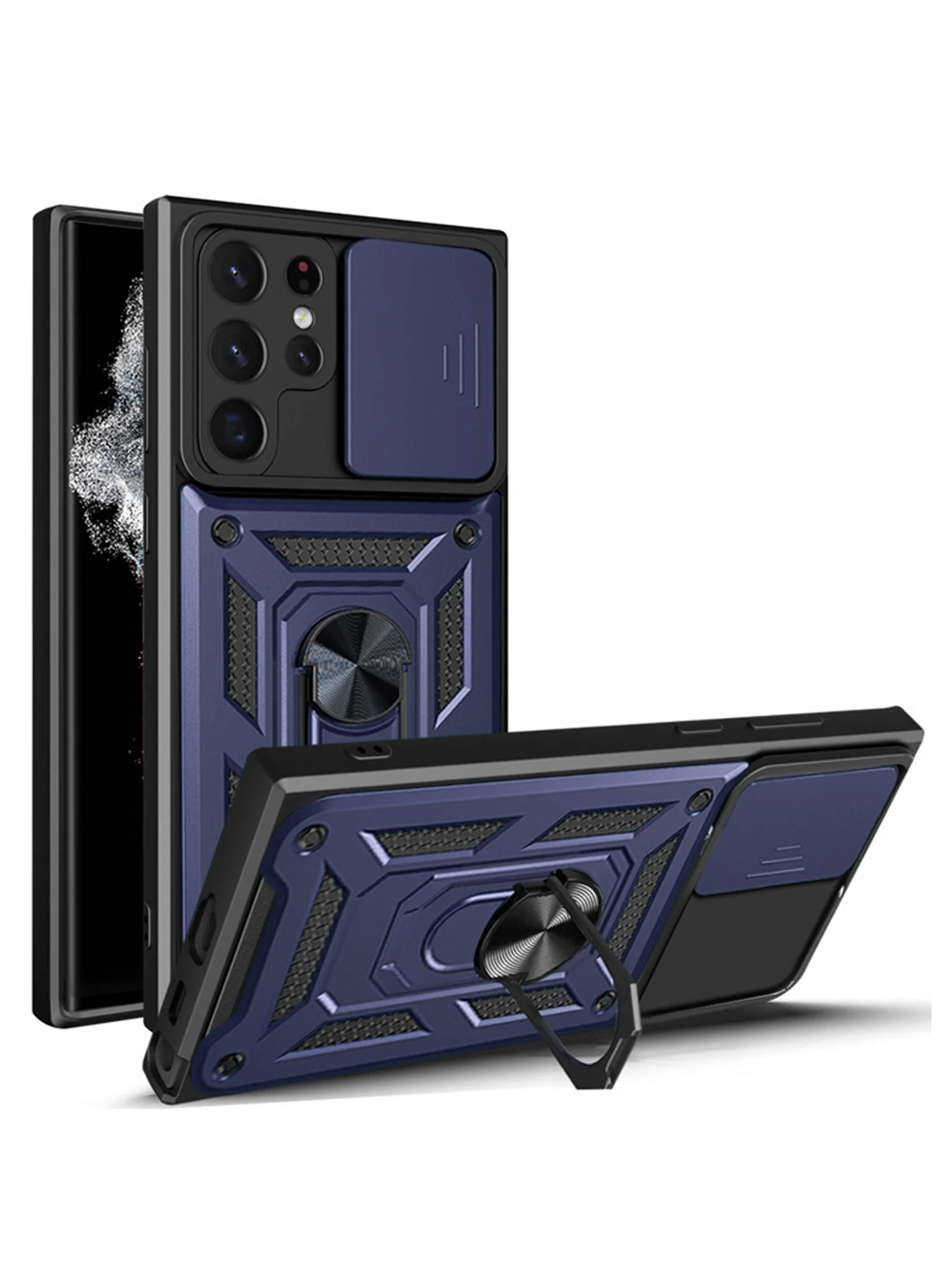Серебряный чехол противоударный armors для Samsung S22 Ultra / Самсунг S22 Ультра с защитой камеры