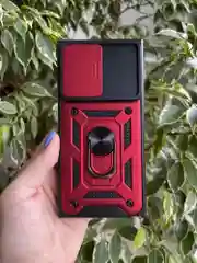 Красный чехол противоударный armors для Samsung S22 Ultra / Самсунг S22 Ультра с защитой камеры