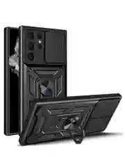 Черный чехол противоударный armors для Samsung S22 Ultra / Самсунг S22 Ультра с защитой камеры