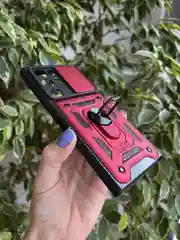 Красный чехол противоударный armors для Samsung S23 Ultra / Самсунг S23 Ультра с защитой камеры