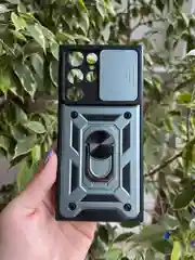 Зеленый чехол противоударный armors для Samsung S23 Ultra / Самсунг S23 Ультра с защитой камеры