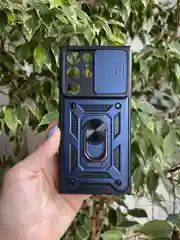 Темно-синий чехол противоударный armors для Samsung S23 Ultra / Самсунг S23 Ультра с защитой камеры