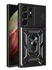 Черный чехол противоударный armors для Samsung S23 Ultra / Самсунг S23 Ультра с защитой камеры