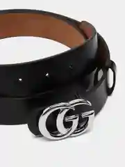 Серебряный ремень женский GG экокожа