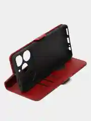 Красный чехол-книжка для Tecno POVA 6 / Pova 6 Pro 5G (Техно Пова 6 Про) с боковым магнитом