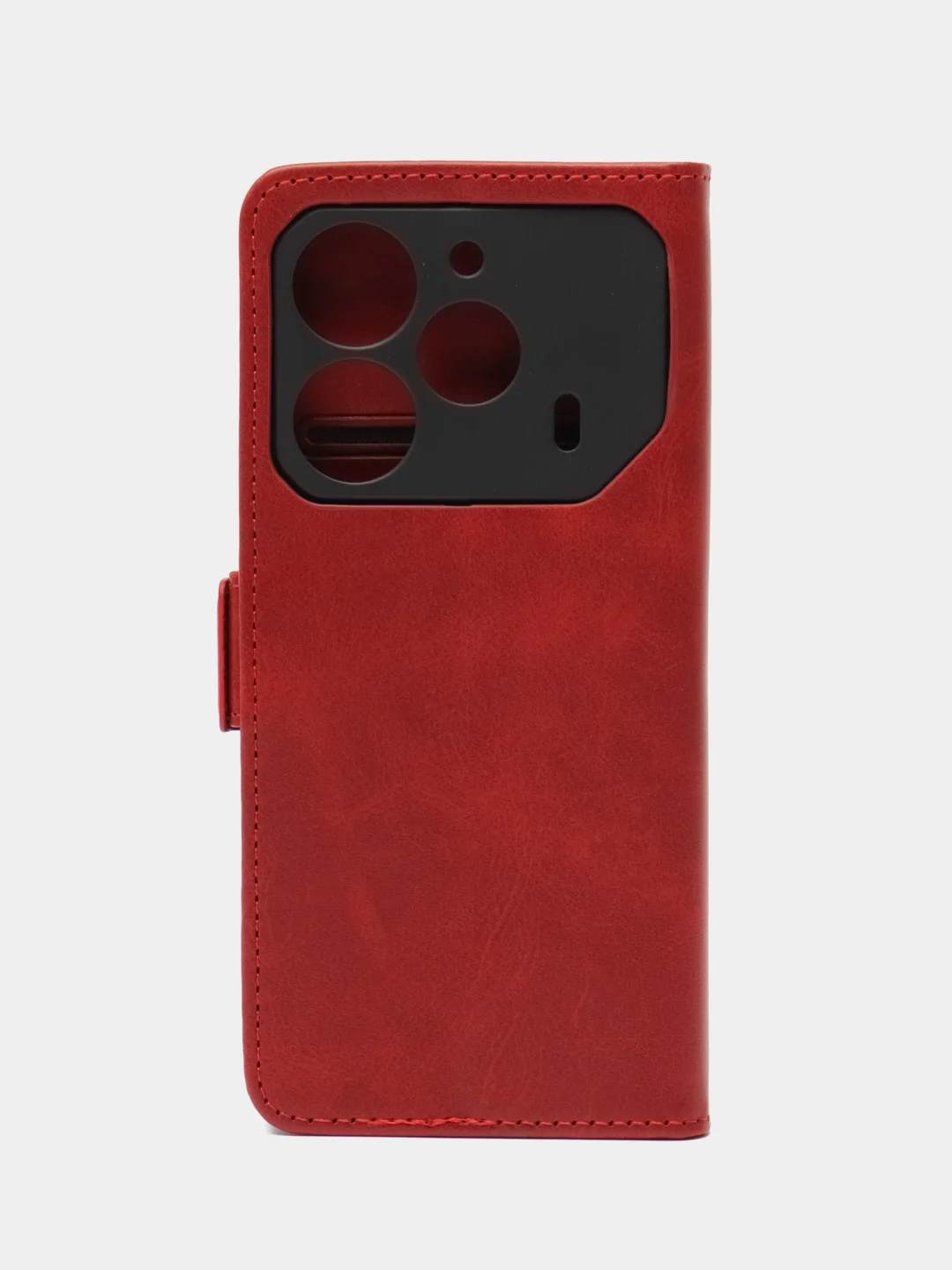 Красный чехол-книжка для Tecno POVA 6 / Pova 6 Pro 5G (Техно Пова 6 Про) с боковым магнитом