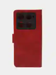 Красный чехол-книжка для Infinix NOTE 40 Pro (Инфиникс Ноут 40 Про) с боковым магнитом