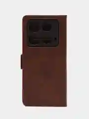 Коричневый чехол-книжка для Infinix Note 40 4G (Инфиникс Нот 40 4 Джи) с боковым магнитом