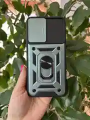 Зеленый чехол противоударный armors для Samsung A34 5G / Самсунг А34 5G с защитой камеры