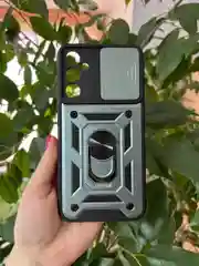 Зеленый чехол противоударный armors для Samsung A34 5G / Самсунг А34 5G с защитой камеры