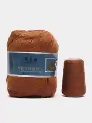 Коричневый пряжа Норка Синяя Этикетка
