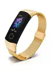Желтый металлический ремешок для Honor Band 4 / 5 стальной фитнес браслет