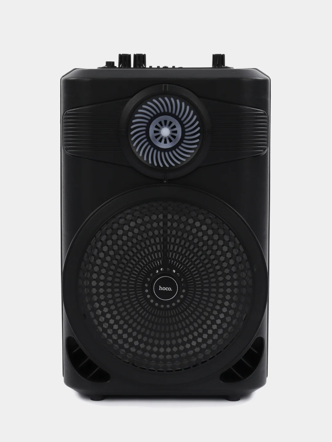 Черный портативная колонка блютуз с микрофоном, беспроводная колонка Bluetooth караоке BS46 Hoco