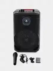 Черный портативная колонка блютуз с микрофоном, беспроводная колонка Bluetooth караоке BS46 Hoco