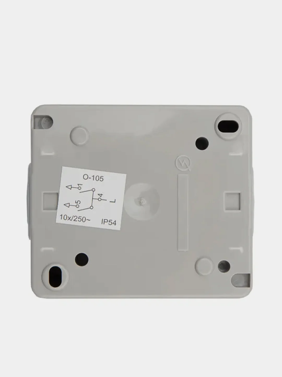 Выключатель двухклавишный KRANZ INDUSTRIAL IP54, о/у, серый