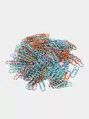 Скрепки 28 мм, 200 шт, овальная, цветное, цвет ассорти, пластиковая коробка Erich Krause