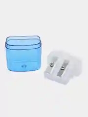 Голубой точилка для карандашей, с контейнером