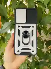 Серебряный чехол противоударный armors для Samsung A24 4G / Самсунг А24 4G с защитой камеры