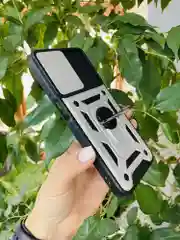 Серебряный чехол противоударный armors для Samsung A24 4G / Самсунг А24 4G с защитой камеры