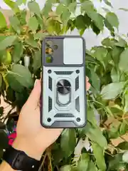 Зеленый чехол противоударный armors для Samsung A24 4G / Самсунг А24 4G с защитой камеры
