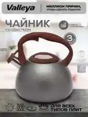 Чайник Valleya VL4035 "Серый гранит", 3 л