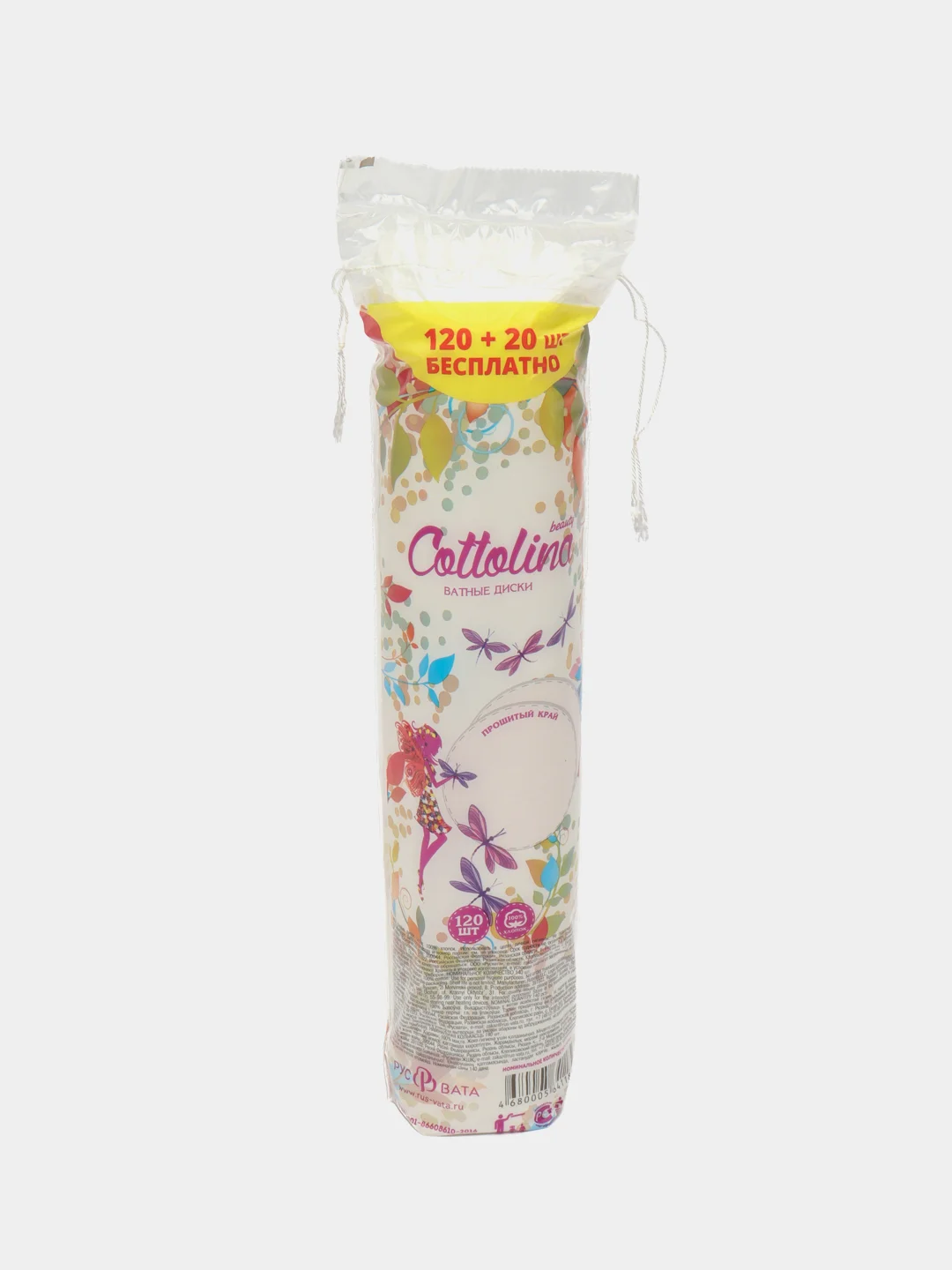 Cotto lina ватные диски прошитые 120+20 (140штук)