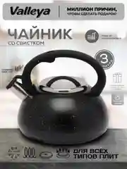 Чайник Valleya VL6515 "Черный гранит", 3 л