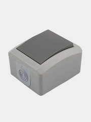 Переключатель проходной KRANZ INDUSTRIAL, IP54, открытой установки, 10А, серый