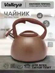 Чайник Valleya VL4036 "Коричневый гранит", 3 л