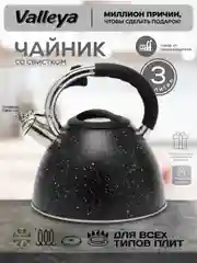 Чайник Valleya VL4597 "Черный гранит", 3 л