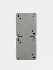 Блок вертикальный 2 розетки KRANZ INDUSTRIAL, керамика, IP54, с заземлением, серый