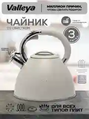 Чайник Valleya VL4598 "Светлый гранит", 3 л