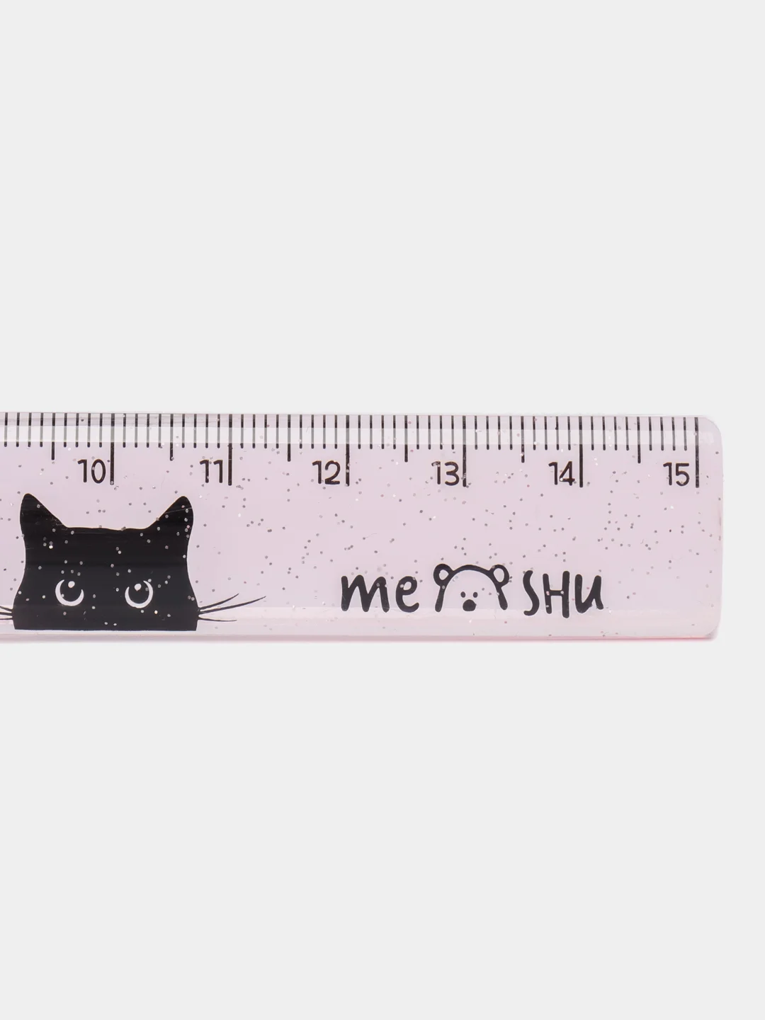 Линейка 15см "Paw", пластиковая, тонированная, с блестками