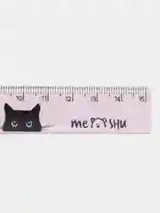 Линейка 15см "Paw", пластиковая, тонированная, с блестками