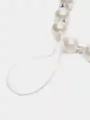 Молочный цепочка брелок из бусин на телефон
