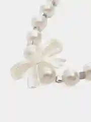 Молочный цепочка брелок из бусин на телефон