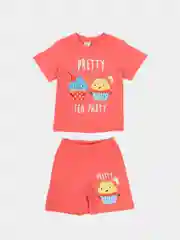 Коралловый комплект летний шорты с майкой для мальчиков и девочек