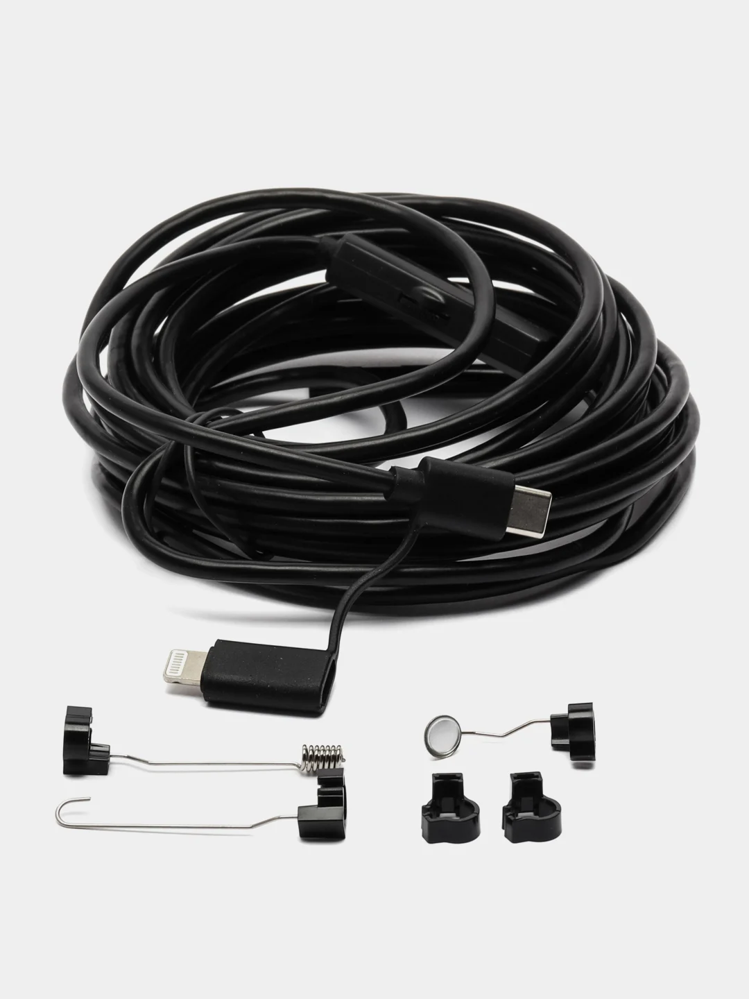Черный usb-эндоскоп, камера для диагностики сложнодоступных мест  / Видеоэндоскоп  для iPhone